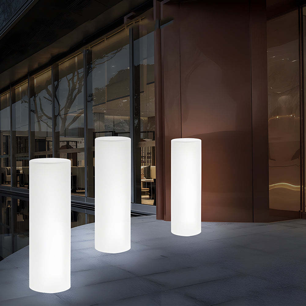 Cylinder PE LED Outdoor Floor Lamp with Remote, Color Changing RGB-Lighom