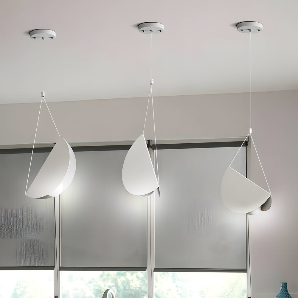 Minimalist Line White Glider Pendant Light