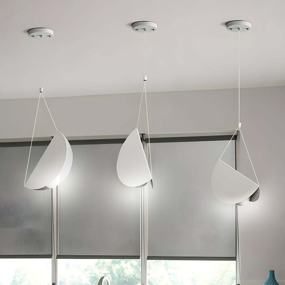 Minimalist Line White Glider Pendant Light
