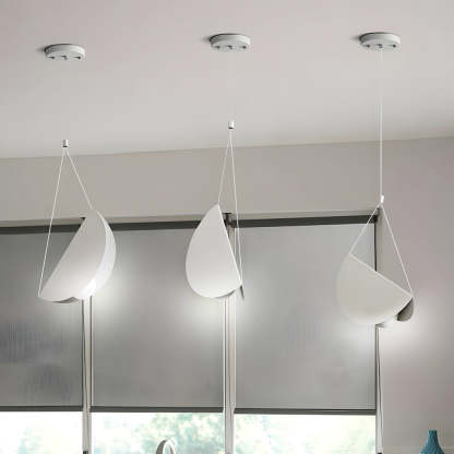 Minimalist Line White Glider Pendant Light