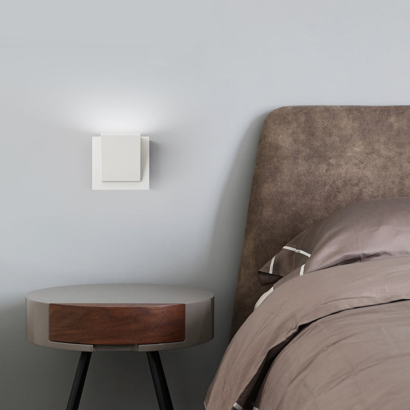 Black metal rectangular 01b wall sconces - modern — Cool White (6000K) / Matte Black / 2-Light