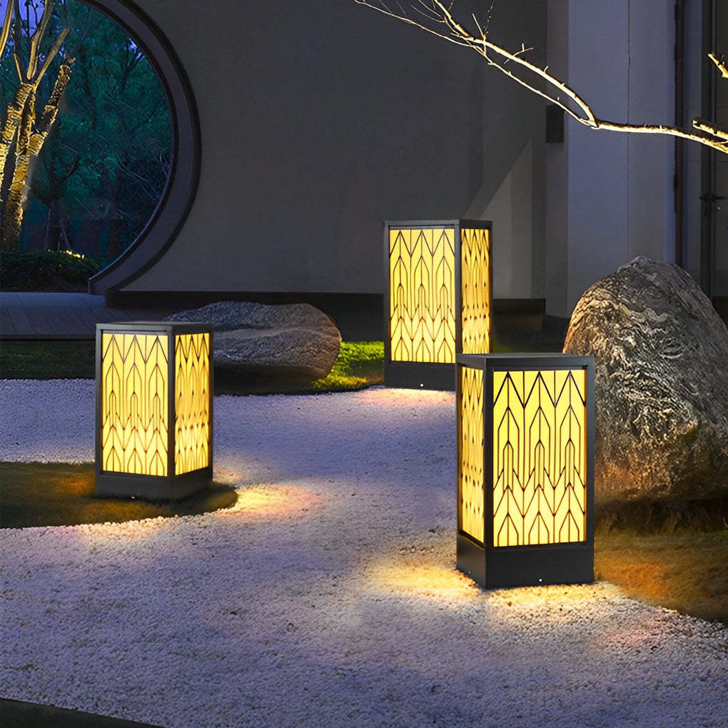 Waterproof LED Black Yard Decor Retro Lawn Lamp Outdoor Landscape Lighting-Lighom