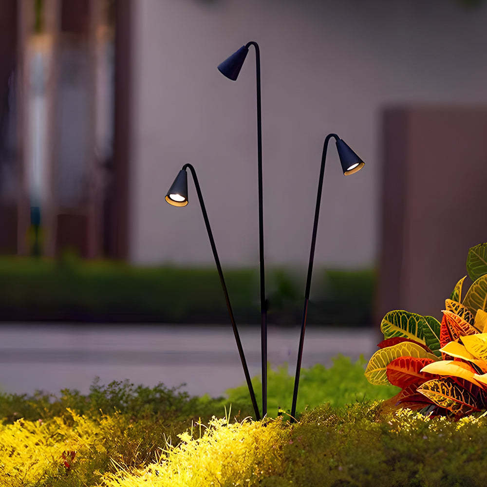 Industrial Black Multi-Head LED Floor Lamp