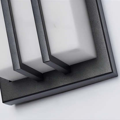 Minimalist Resin Waterproof LED Black Modern Outdoor Wall Light Fixture-Lighom