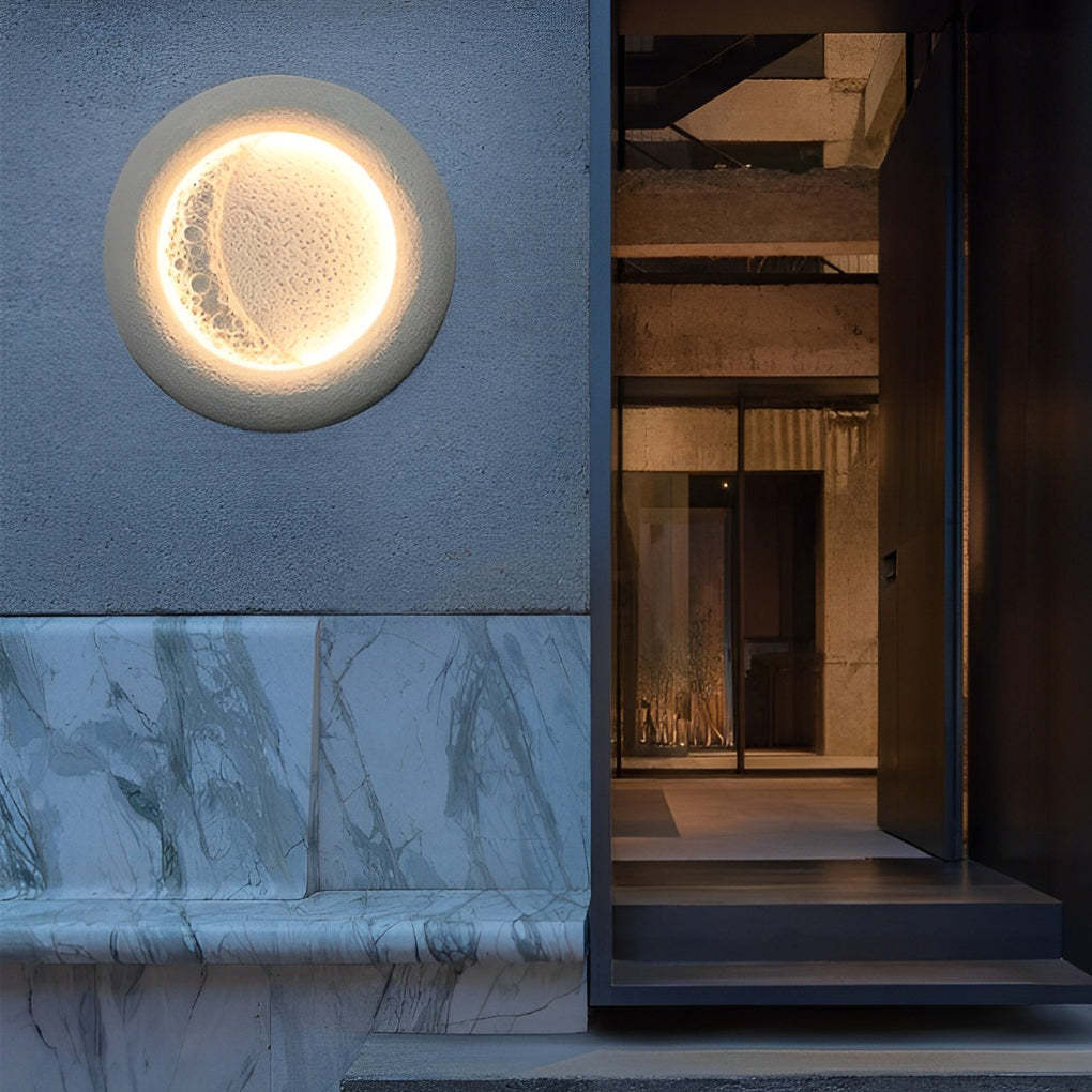 Creative Moon Shaped Waterproof LED 10W Modern Wall Lamp Exterior Decor-Lighom