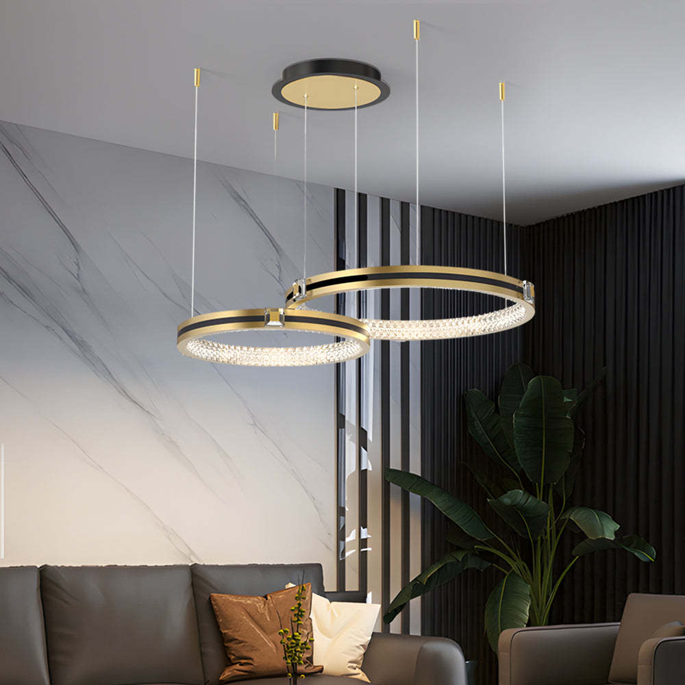 Circular Ring Brushed Gold Modern Ceiling Light