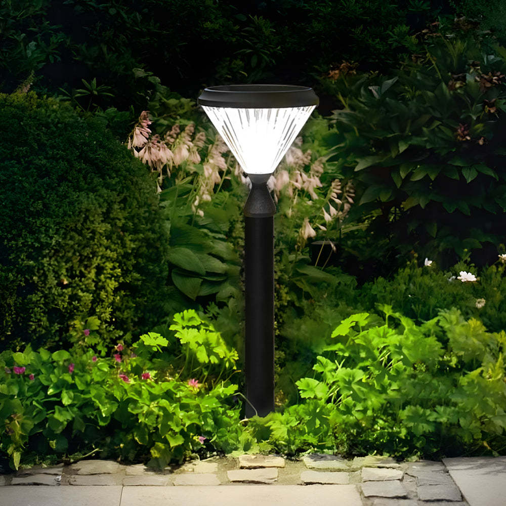 Black Solar LED Bollard Path Light