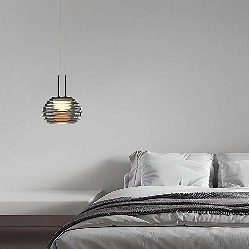 Glass Ball LED Smoke Gray Nordic Island Pendant