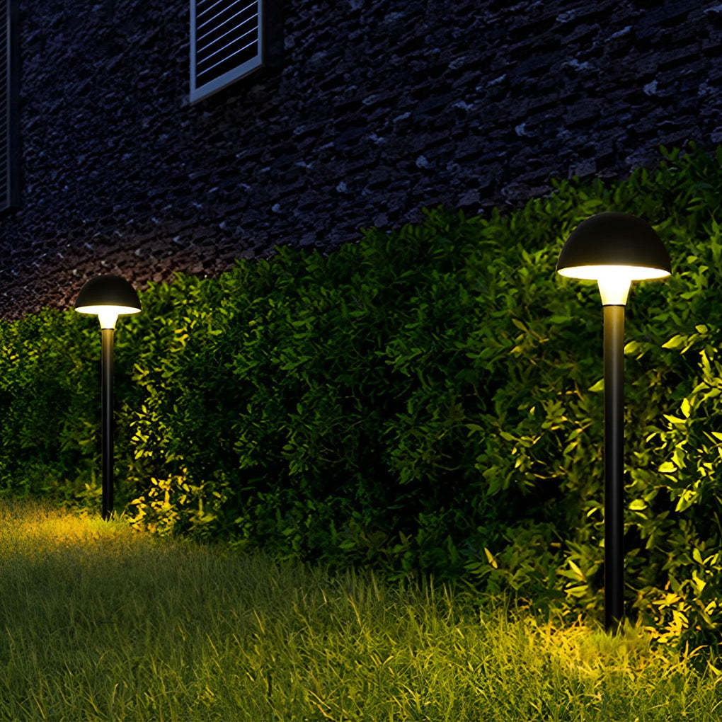 Creative Mushroom Shape Outdoor Waterproof LED Black Modern Lawn Lamp-Lighom