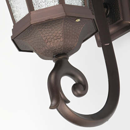 Waterproof Retro Aluminum Glass Shade European Style Outdoor Wall Lights-Lighom