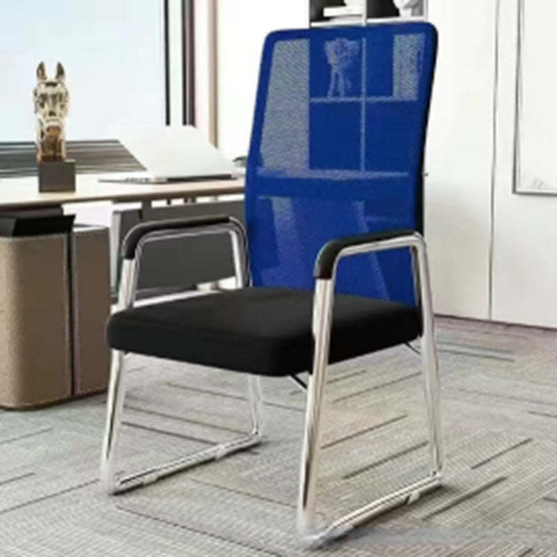 Modern Mesh Leather Square Desk Chair — Latex / Yellow & Black - Mesh