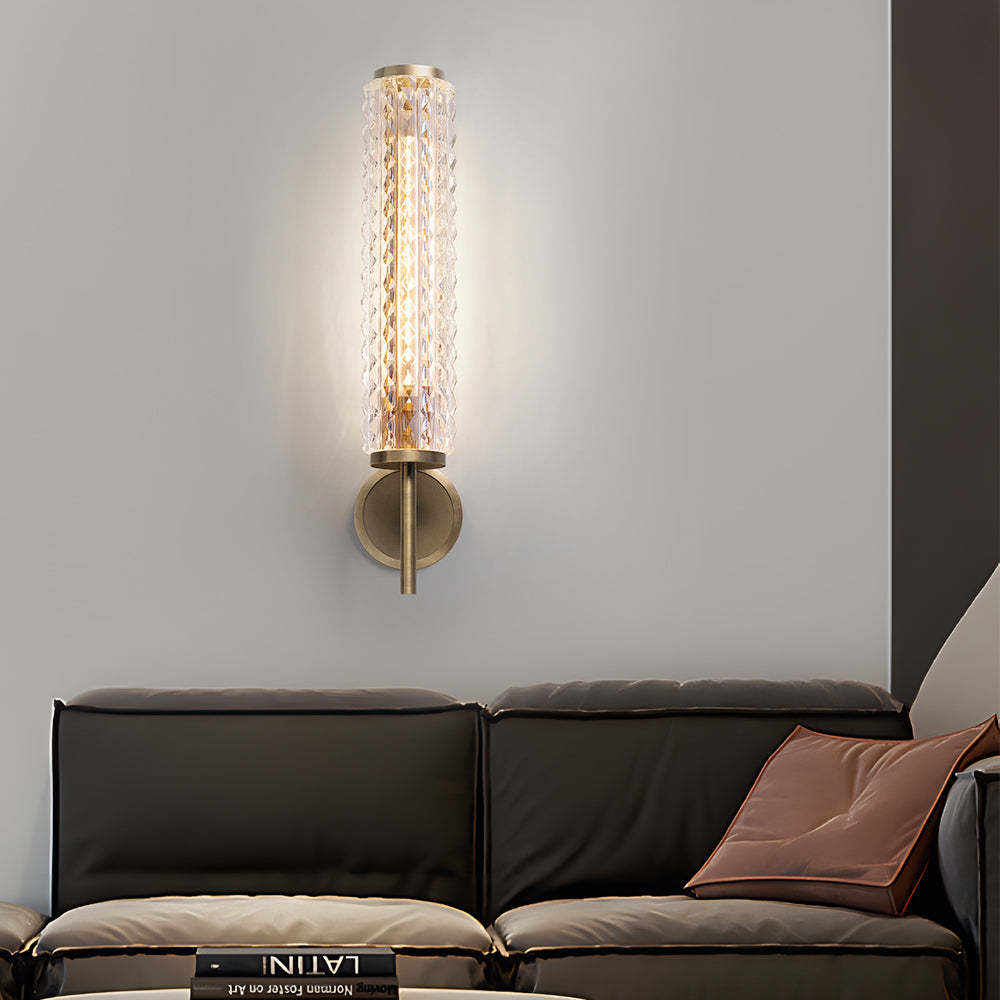 Glass Copper American Bedroom Wall Light
