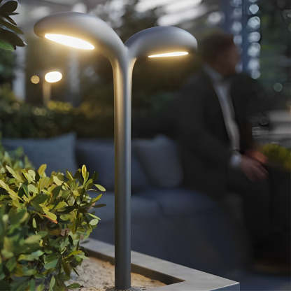 Aluminum 2-Light LED Warm Light Outdoor Landscape Pathway Lights-Lighom