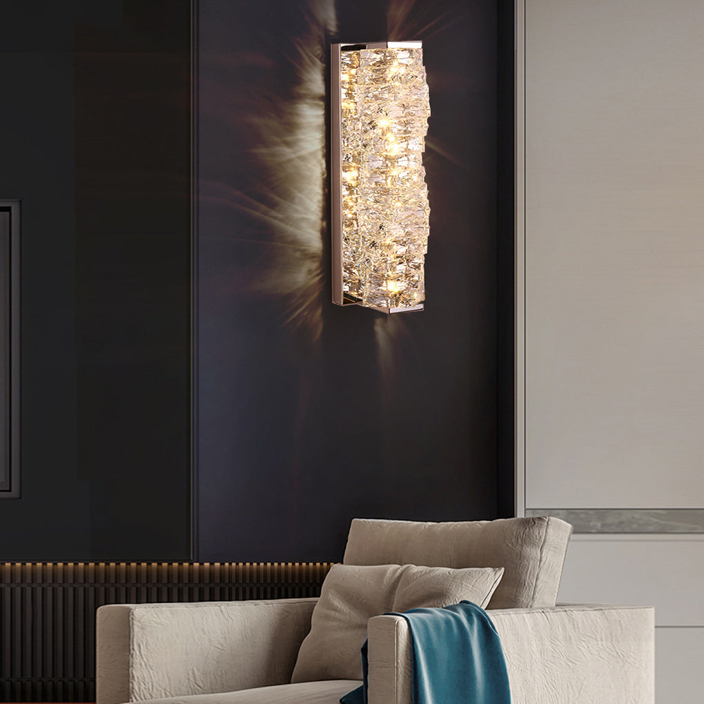 Creative Crystal Three Step Dimming Light LED Modern Wall Sconce Lighting Wall Lamp-Lighom