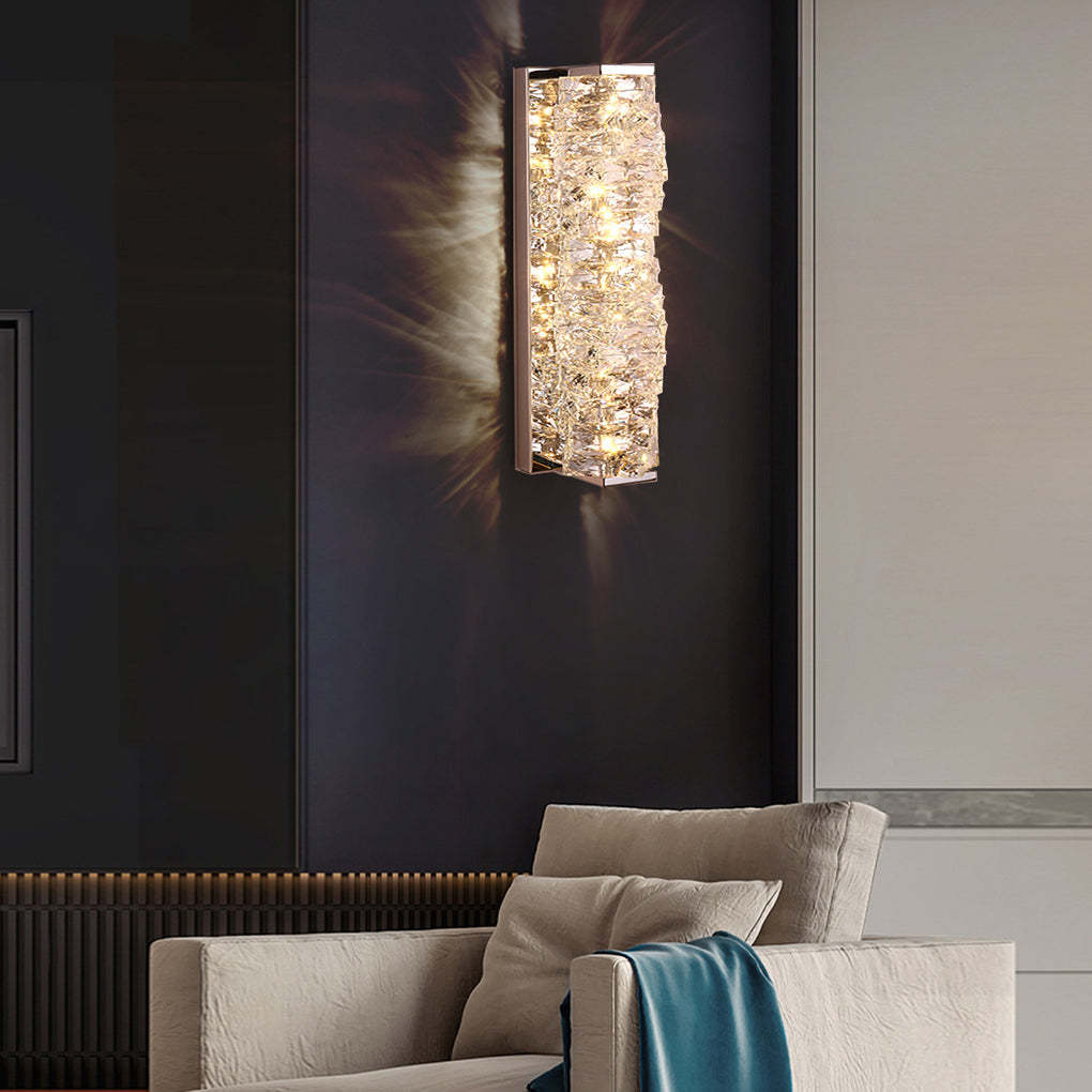 Creative Crystal Three Step Dimming Light LED Modern Wall Sconce Lighting Wall Lamp-Lighom