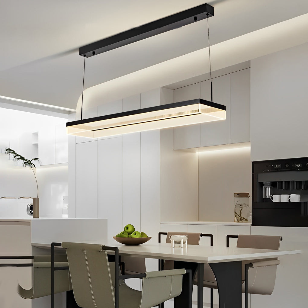 Rectangular Frame 3-Step Dimming Modern Chandelier