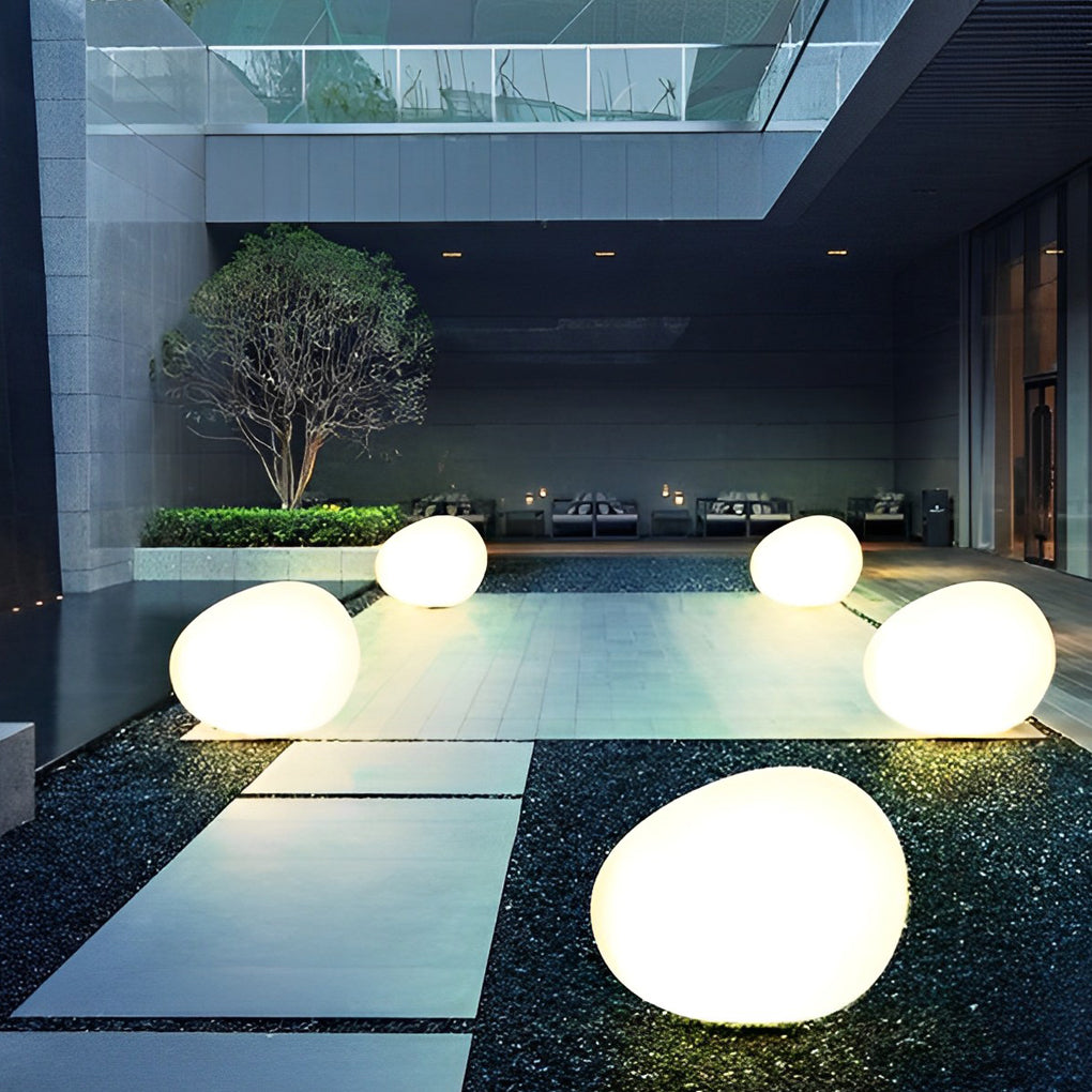 Adjustable LED Cobblestone Outdoor Lamp 3-Color Lighting for Gardens and Lawns-Lighom