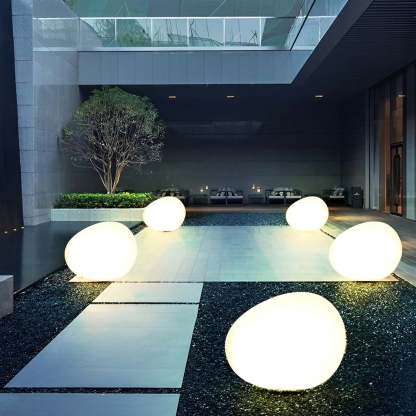 Adjustable LED Cobblestone Outdoor Lamp 3-Color Lighting for Gardens and Lawns-Lighom