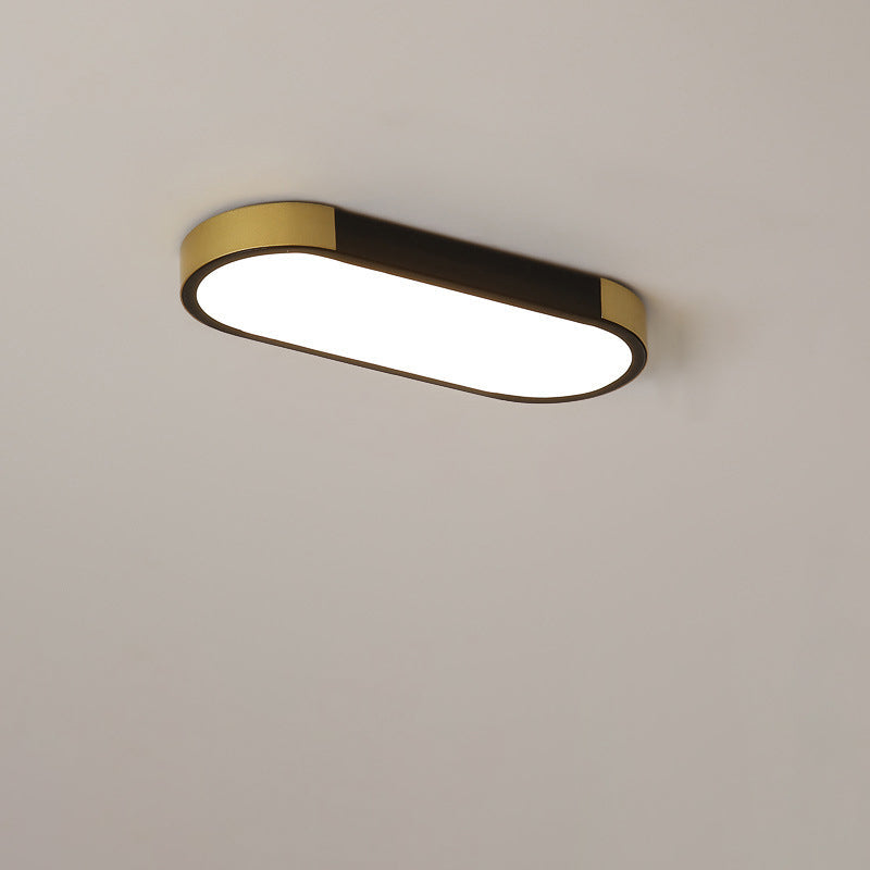 Minimalist Rectangular Ring LED Flush Mount Light
