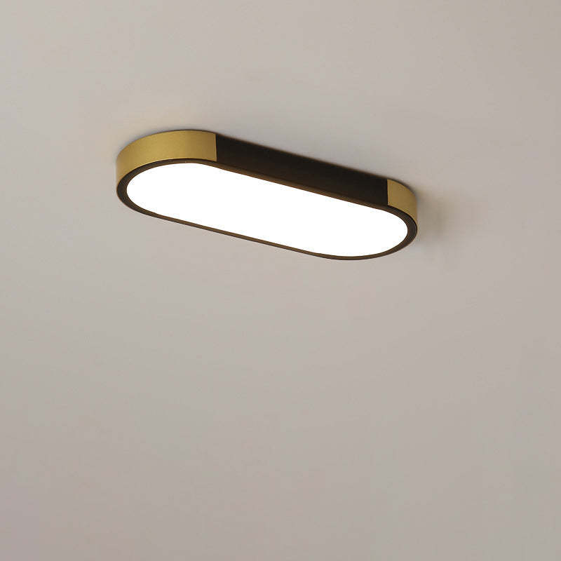 Minimalist Rectangular Ring LED Flush Mount Light