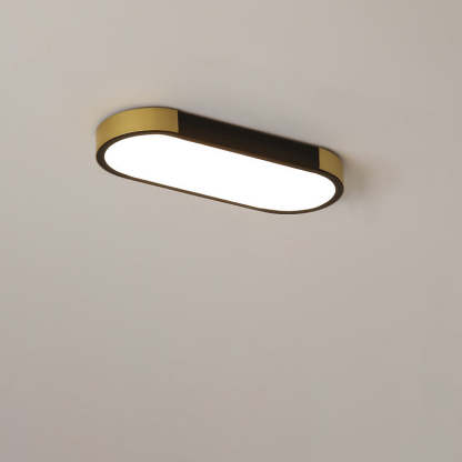 Minimalist Rectangular Ring LED Flush Mount Light
