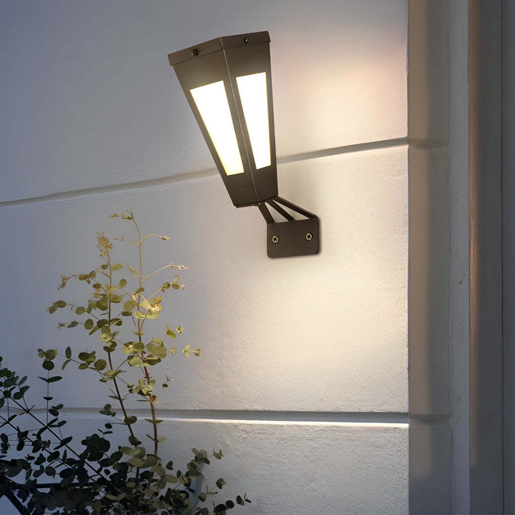 Smart Metal Black Modern Solar Outdoor Wall Light
