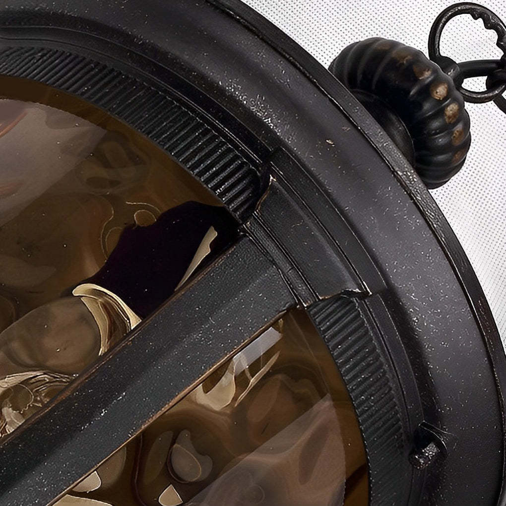 Waterproof Glass Unique Black European Style Outdoor Chandelier Lights-Lighom