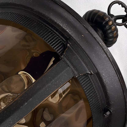 Waterproof Glass Unique Black European Style Outdoor Chandelier Lights-Lighom