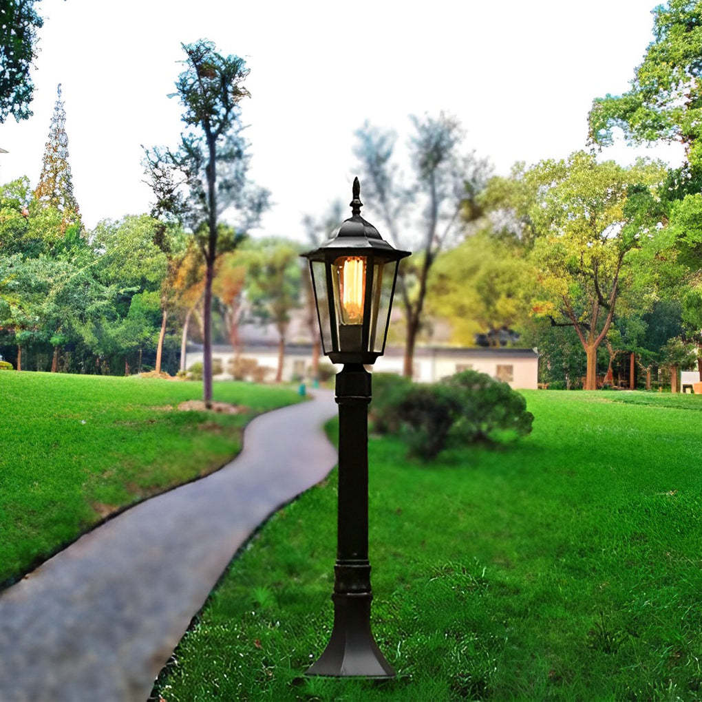 Traditional Black E27 LED Path Post Light