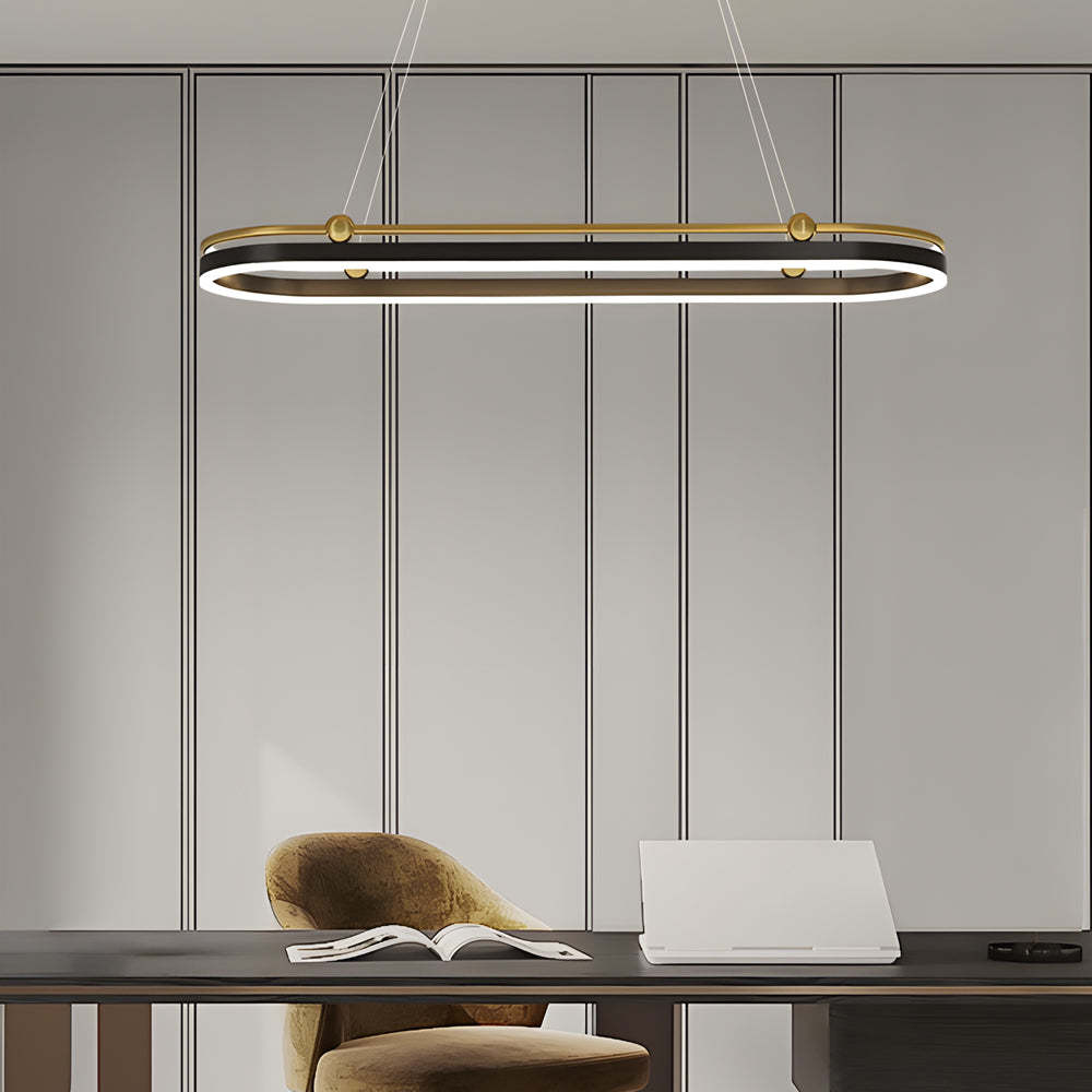 Oval Ring Aluminum Modern Dining Chandelier