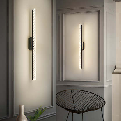 LED Bathroom Vanity Lights with Geometric Acrylic Shade and 3-Step Dimming-Lighom