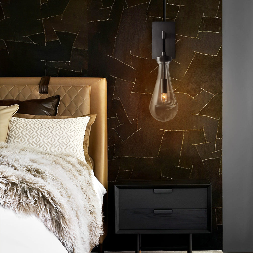 Water Drop Crystal Copper Minimalist Wall Sconce