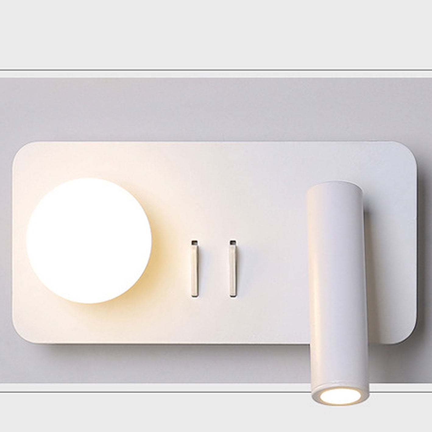 Nordic Round Square Acrylic Iron LED Reading Wall Sconce