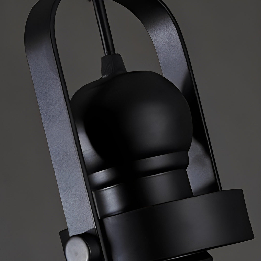 Retro Semicircular Black Industrial Pendant