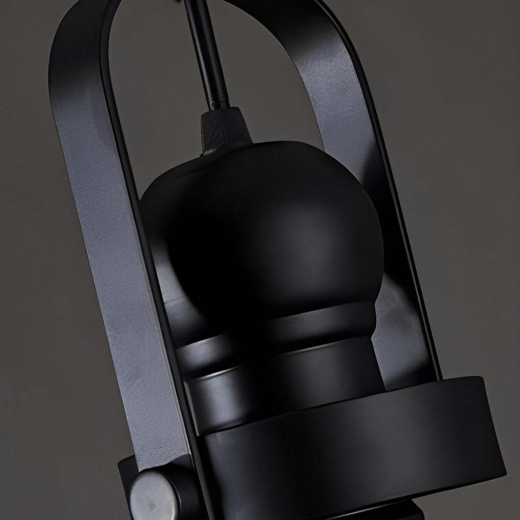 Retro Semicircular Black Industrial Pendant