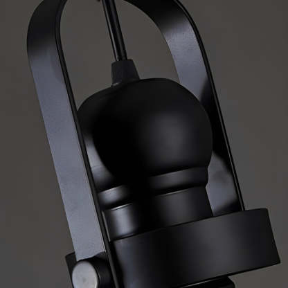 Retro Semicircular Black Industrial Pendant
