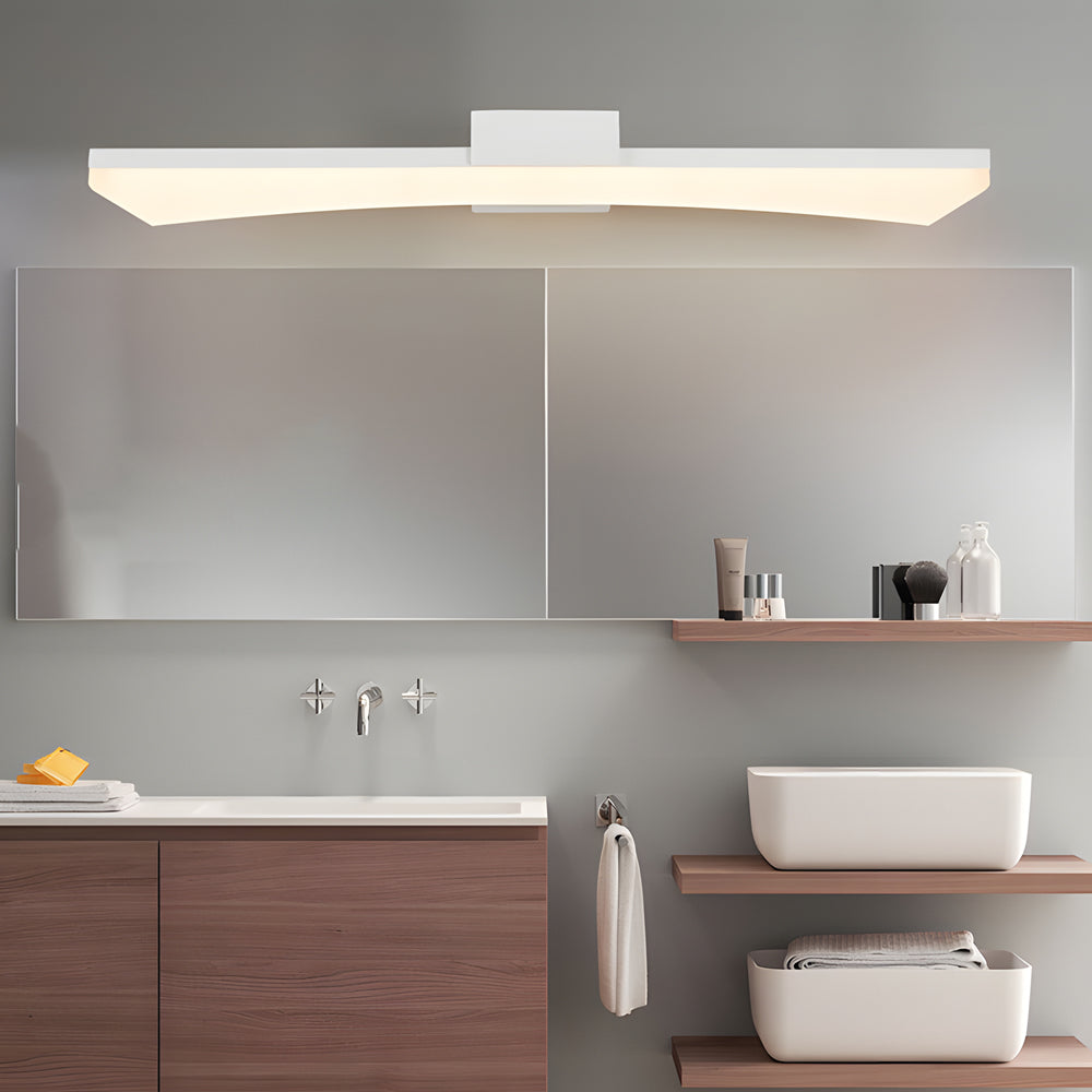 Ultra-Sleek Curved Linear LED Vanity Light for Modern Bathrooms-Lighom