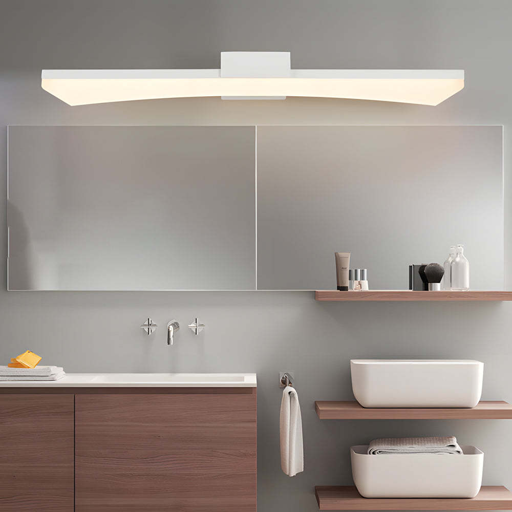 Ultra-Sleek Curved Linear LED Vanity Light for Modern Bathrooms-Lighom
