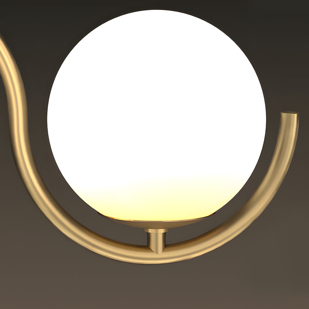 Wavy Linear Ball Glass Island Light