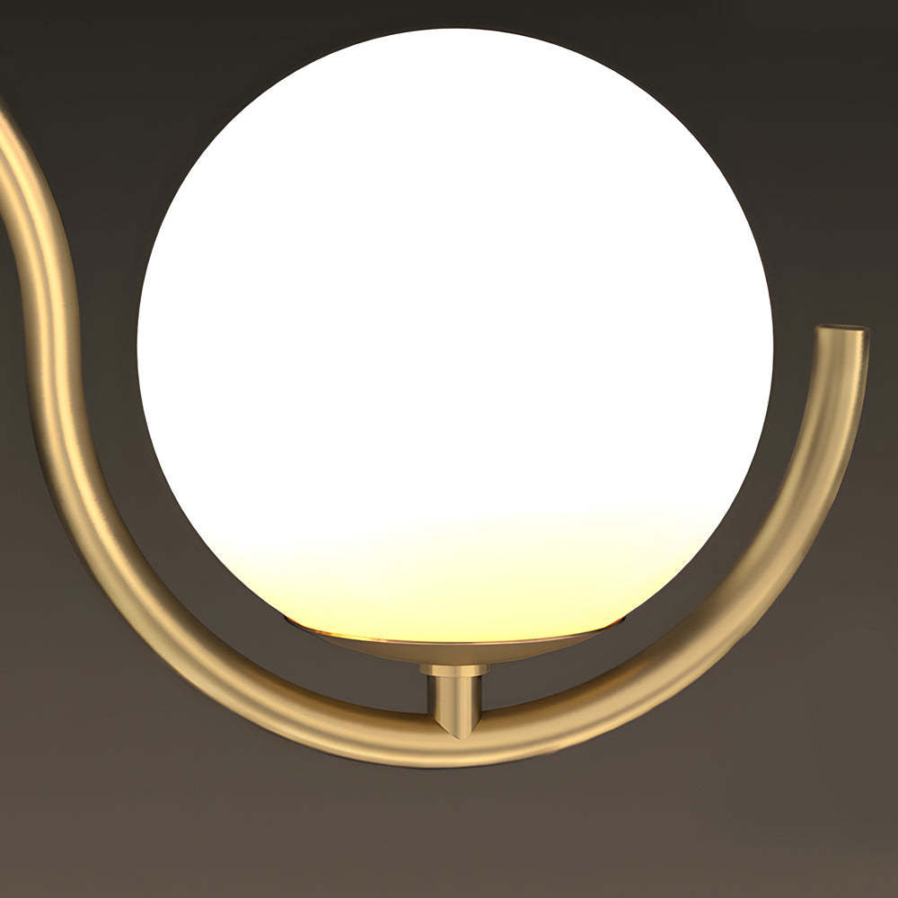 Wavy Linear Ball Glass Island Light