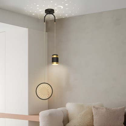 Oval Starry Projection Dimmable Nordic Pendant