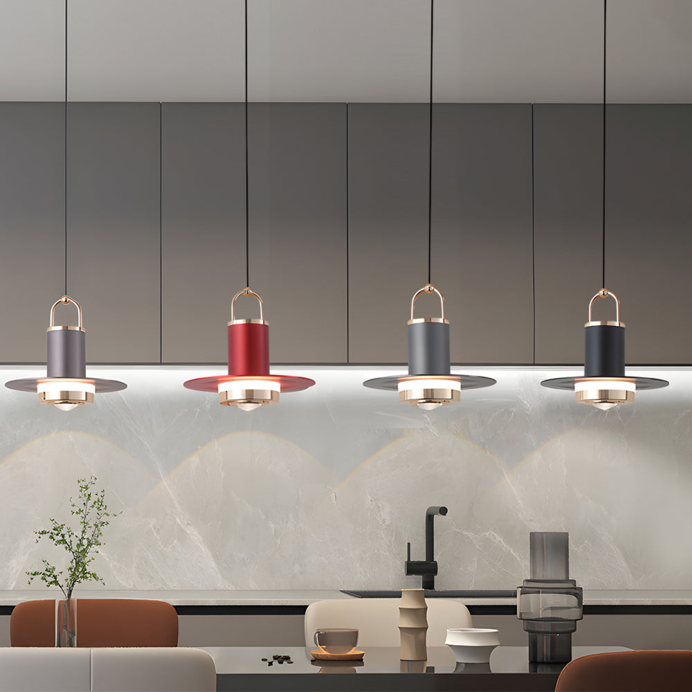 Small Simple Metal Glass LED Nordic Pendant Lamp