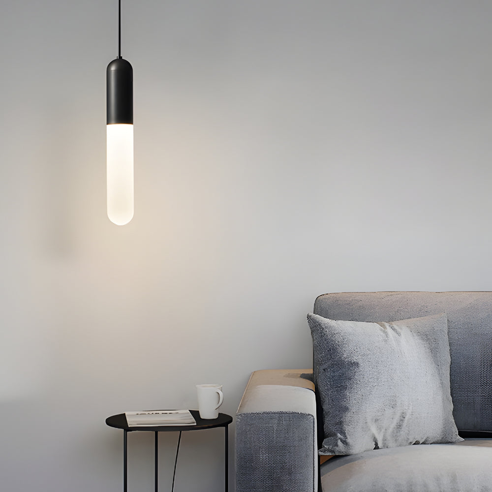 Long Copper Acrylic 3-Step Dimming Modern Pendant Light