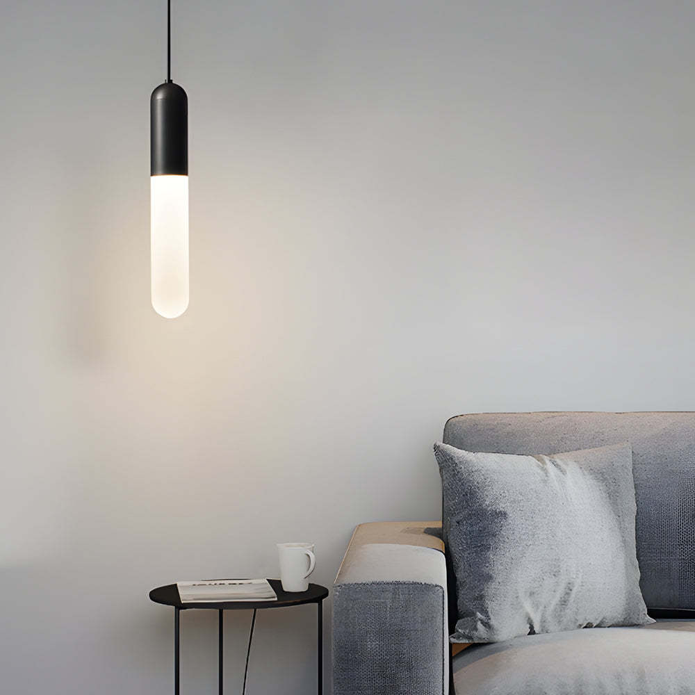 Long Copper Acrylic 3-Step Dimming Modern Pendant Light