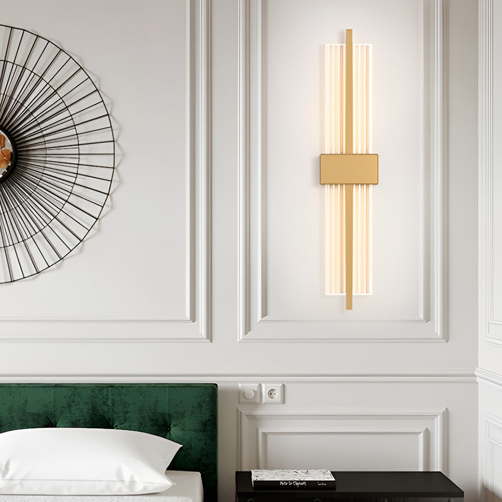 Postmodern warm black wall sconces, Lighom — Brushed Gold