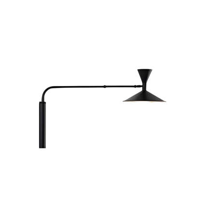 Marseille Swing Arm Wall Lamp Adjustable Long Metal Arm Trumpet Sconce-Lighom