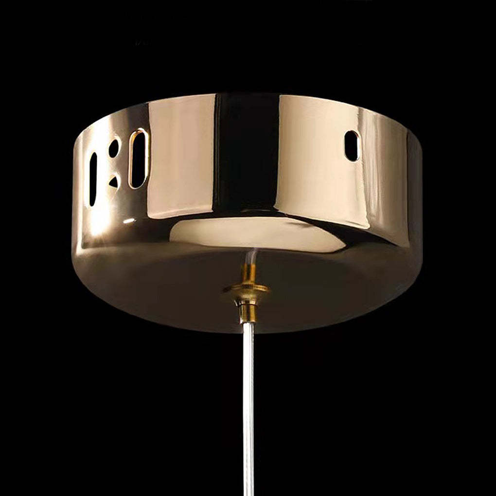 Adjustable Plated Mirror Metal Ball LED Nordic Pendant