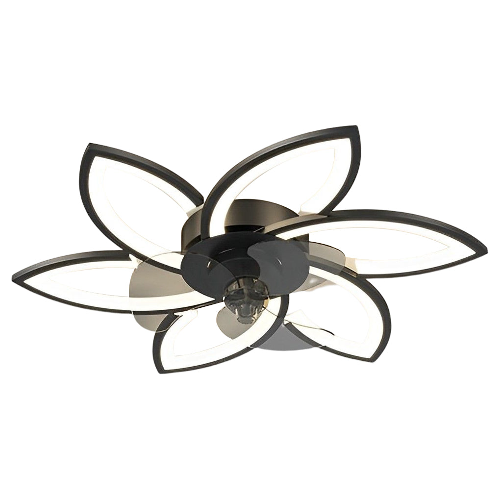 Flower Smart Silent Dimming LED Modern Fan