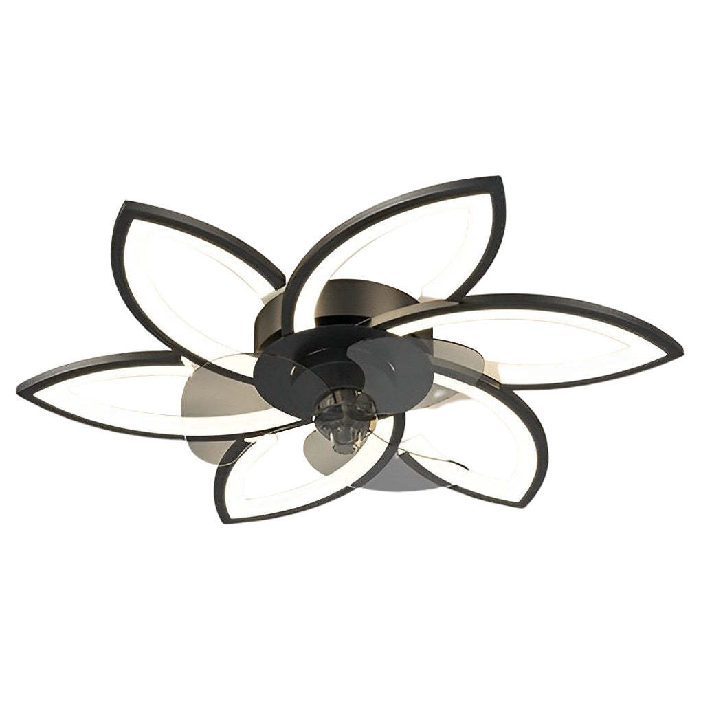 Flower Smart Silent Dimming LED Modern Fan