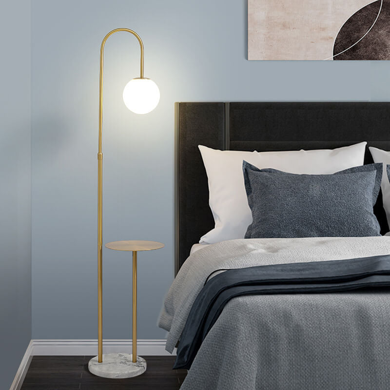 Industrial Iron Shelf Floor Lamp